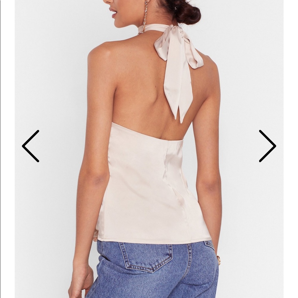 Silk halter top